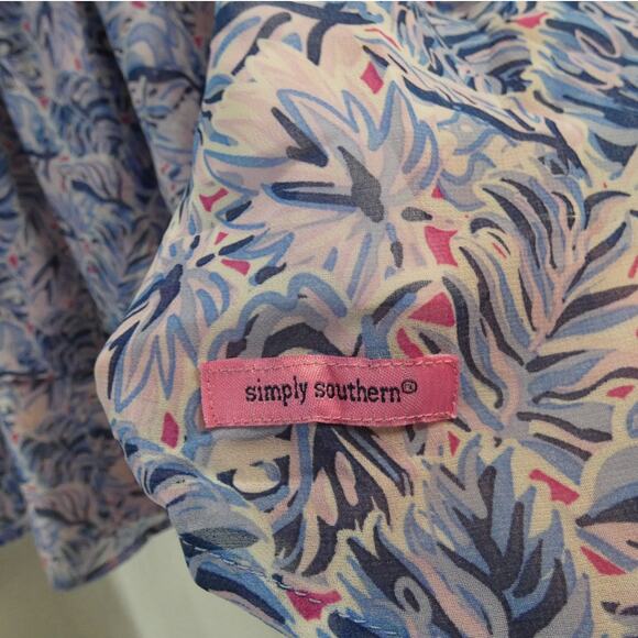 Simply Southern XXL Layered Floral Skirt Elastic Lined Polyester - Picture 3 of 4